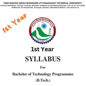 Download Utu B Tech Cs It 1st Year Syllabus Pdf In 2025 Aktu Hub